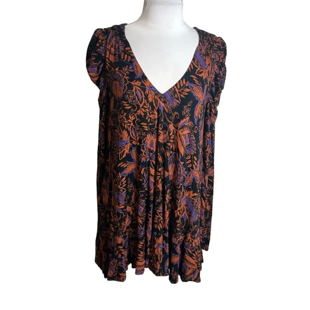 Free People Hello‎ Lover Tunic top floral Sz S